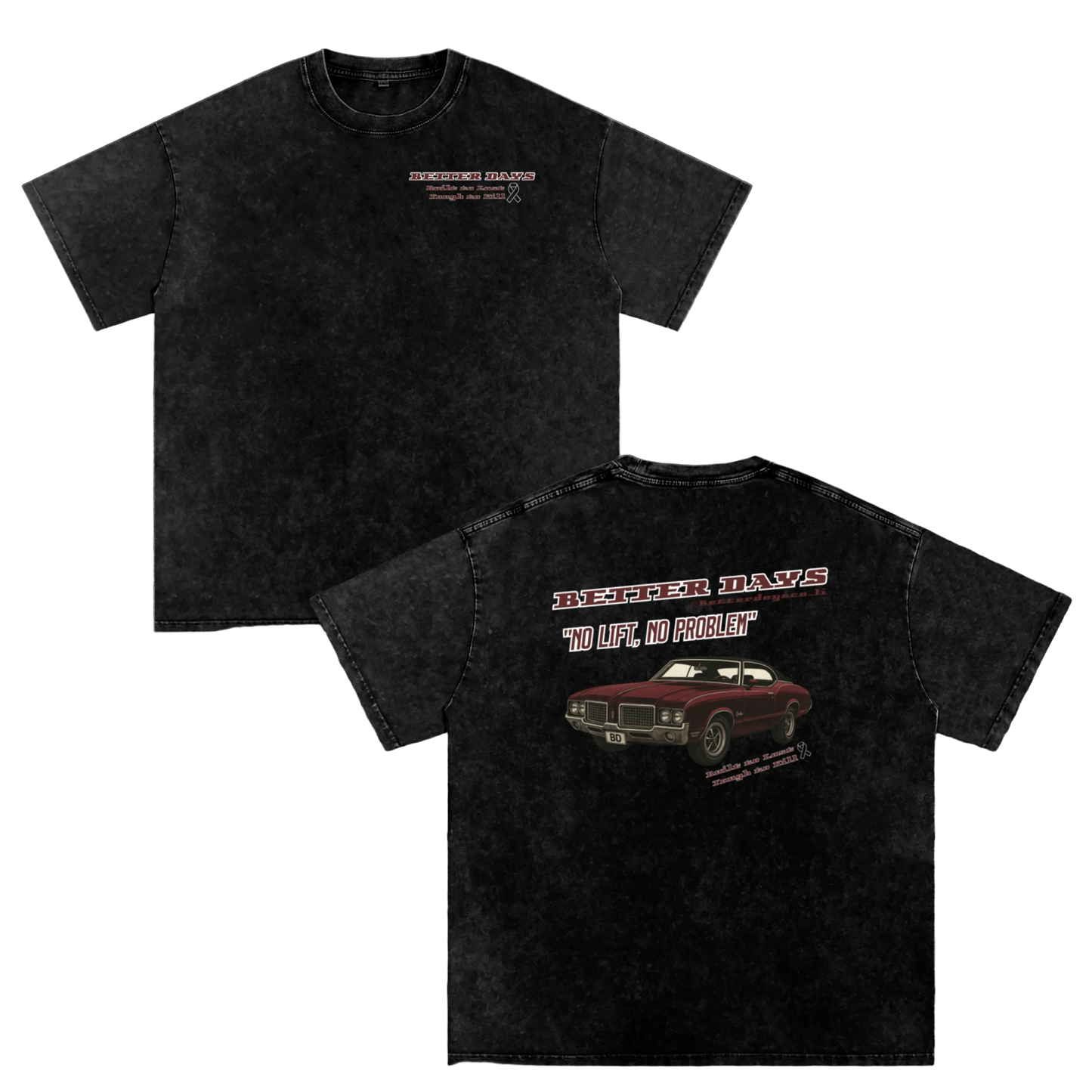 ODMPOD BD Tough to Kill Garage T-Shirt featuring bold graphic design on black fabric.