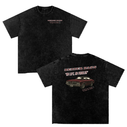 ODMPOD BD Tough to Kill Garage T-Shirt featuring bold graphic design on black fabric.