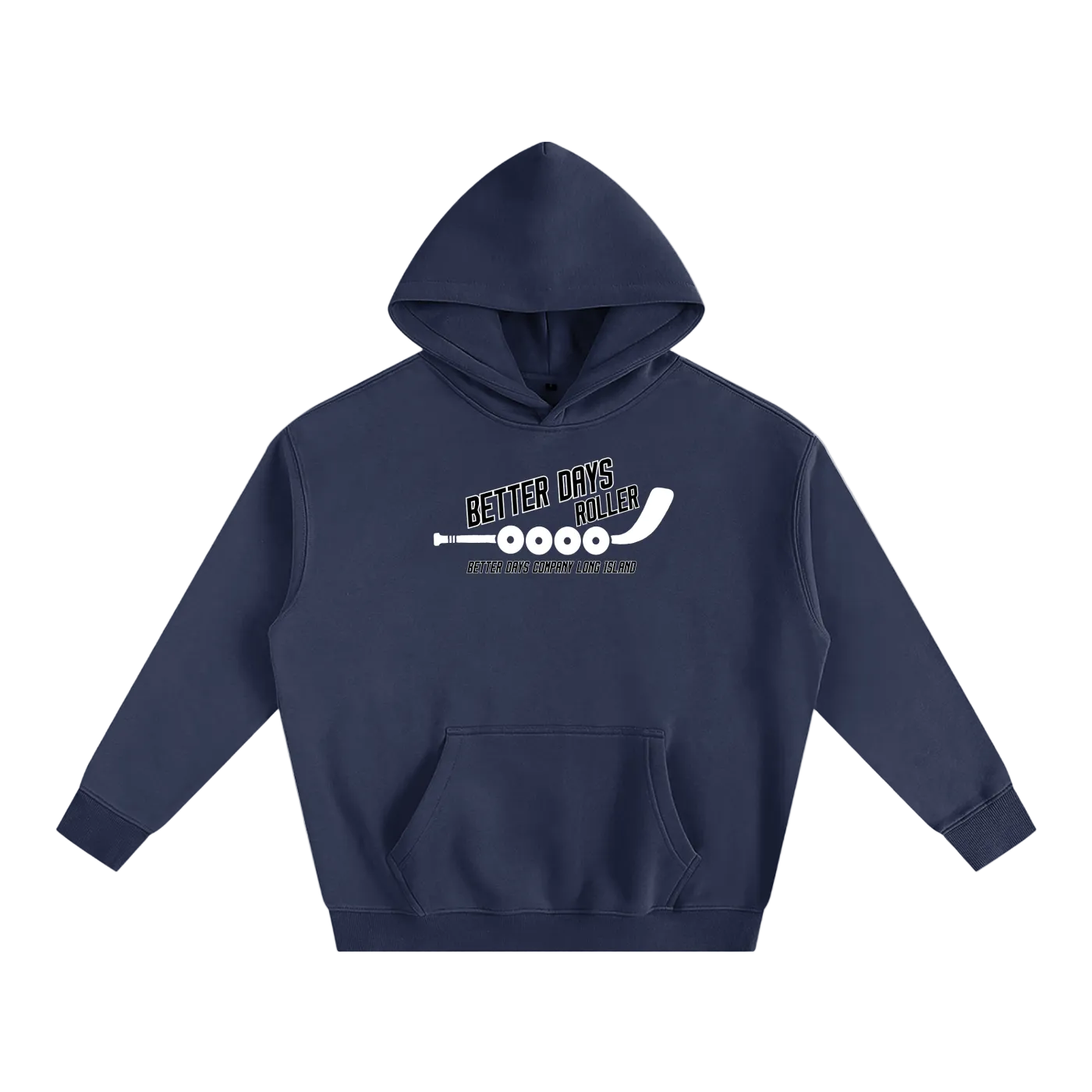 ODMPOD Better Days roller hockey hoodie in black, featuring a comfortable fit and hockey-inspired design.