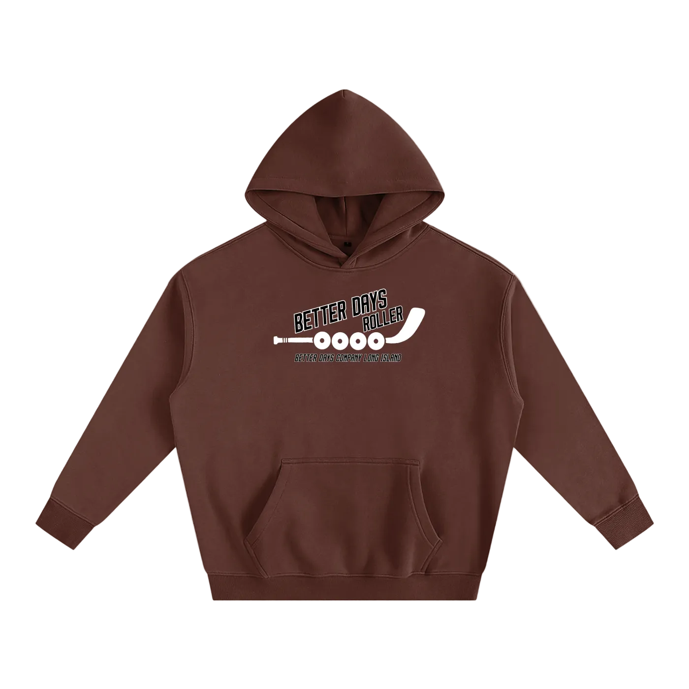 ODMPOD Better Days roller hockey hoodie showing a comfortable, casual hoodie with hockey-inspired design in front view.