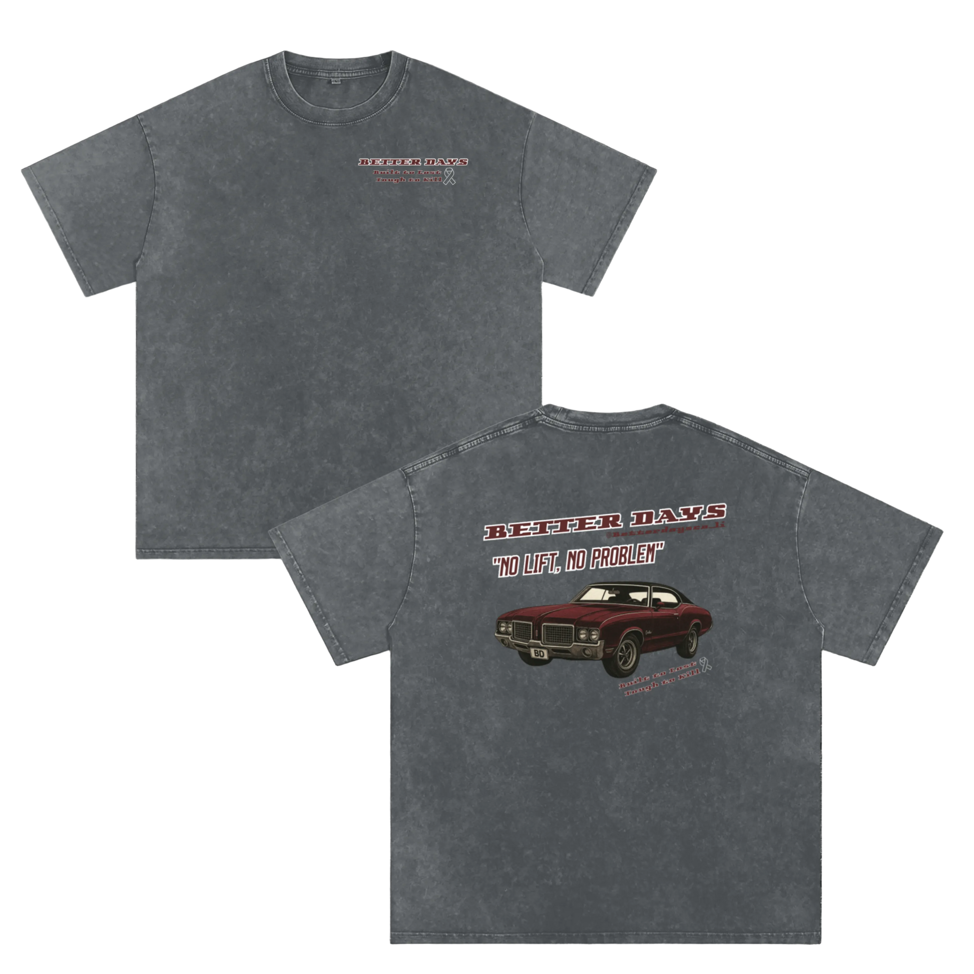 ODMPOD BD Tough to Kill Garage T-Shirt featuring bold graphic print on black cotton fabric