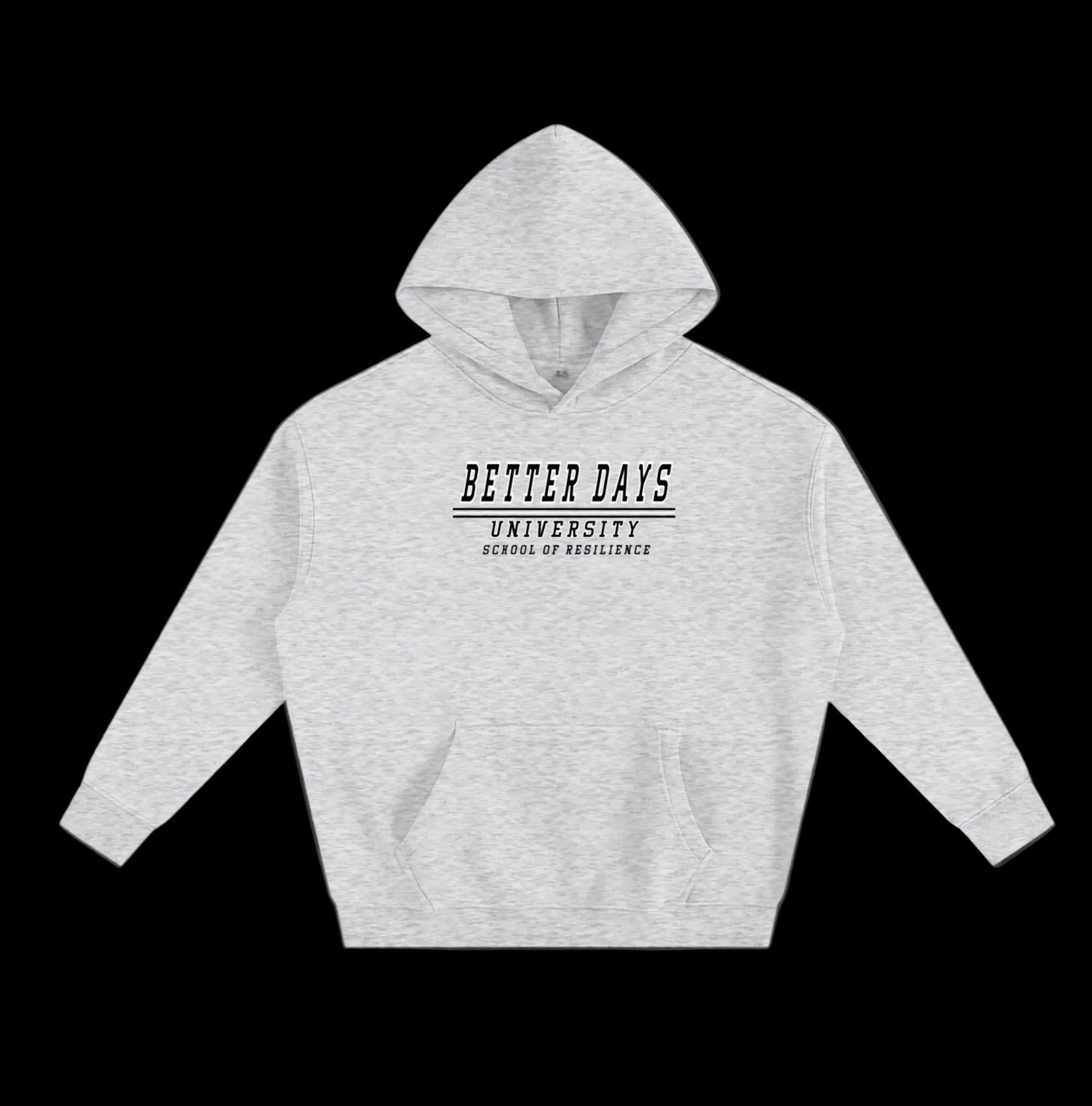 ODMPOD BD University Hoodie displayed, showing front view with hoodie, logo print, and comfortable fit on a mannequin.