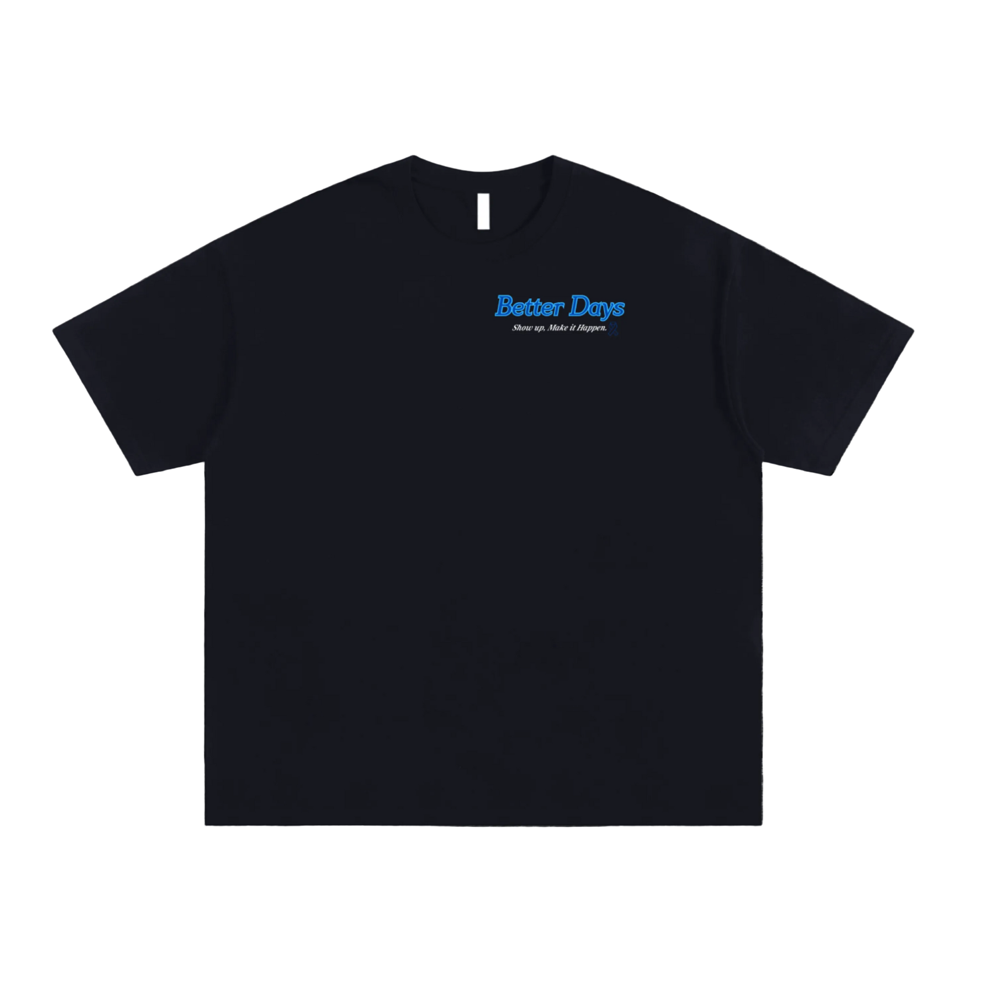 ODMPOD Show Up Oversized Tee in white, featuring a relaxed fit and casual style, displayed on a mannequin.