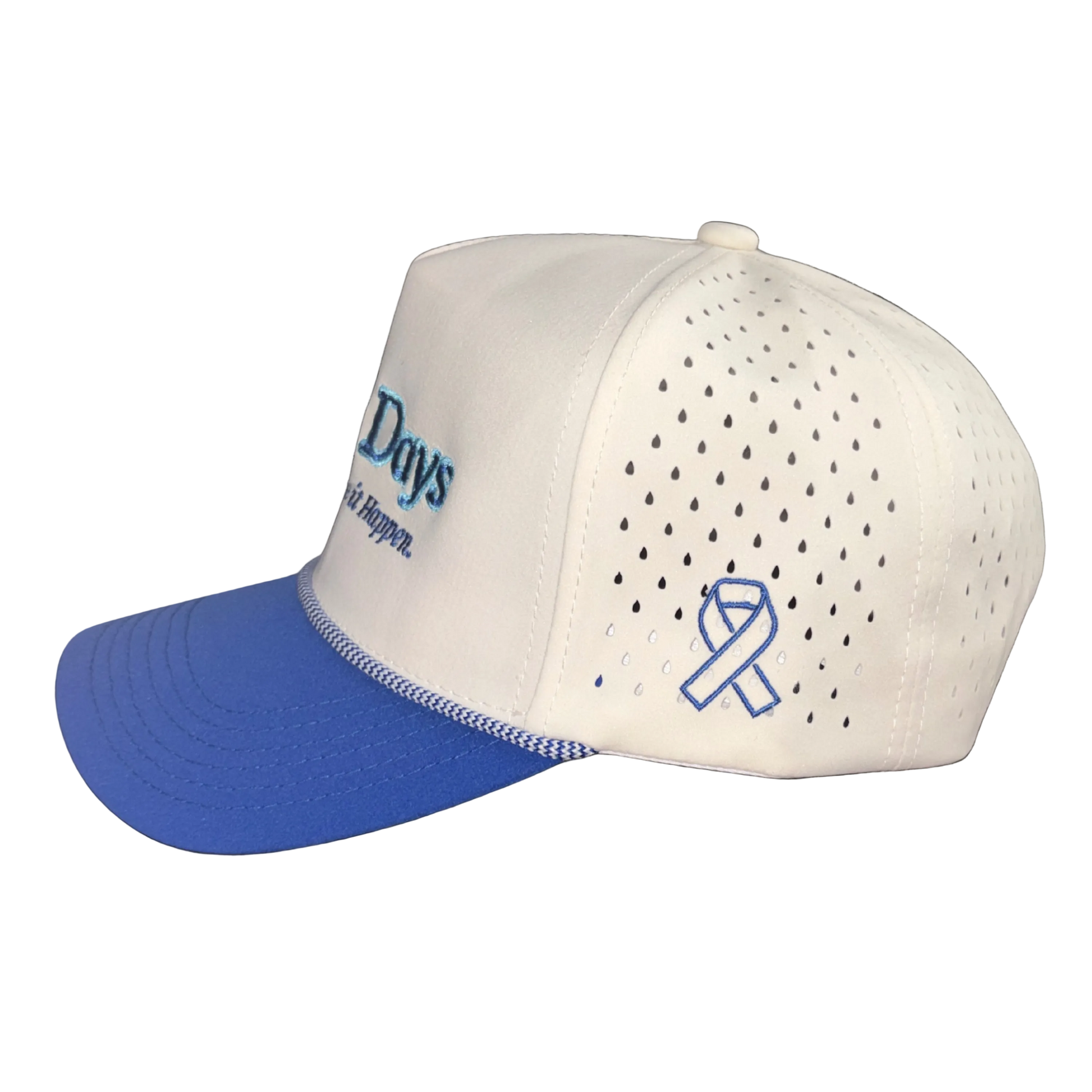 Better Days Company Long Island Show Up for LCH Rope Hat, casual woven hat with rope detail and adjustable strap.