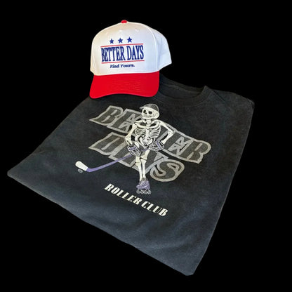 ODMPOD Roller Club T-Shirt featuring bold graphic design and comfortable fit, displayed on a neutral background.