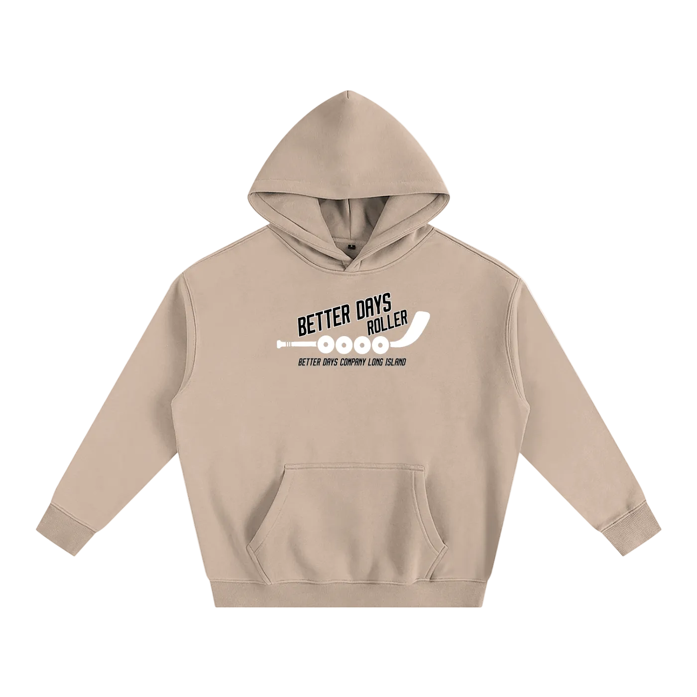 ODMPOD Better Days roller hockey hoodie, black sweatshirt with graphic design, casual sportswear for fans of roller hockey.
