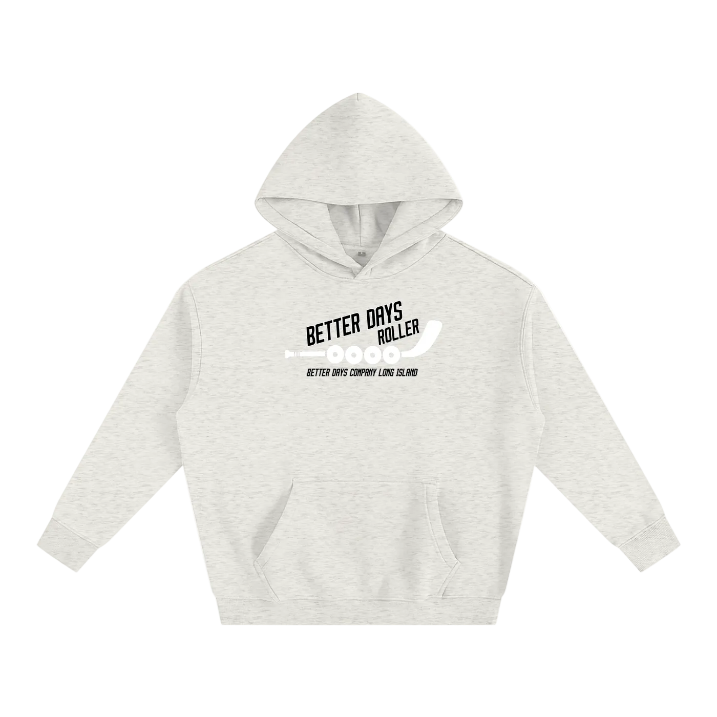 ODMPOD Better Days Roller Hockey Hoodie shown in black with front logo and comfortable casual fit.